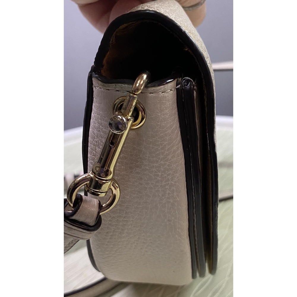 Coach Ellen Women's Leather Crossbody Purse Crescent Ivory 6x8x2"‎ See Desc - Picture 11 of 12